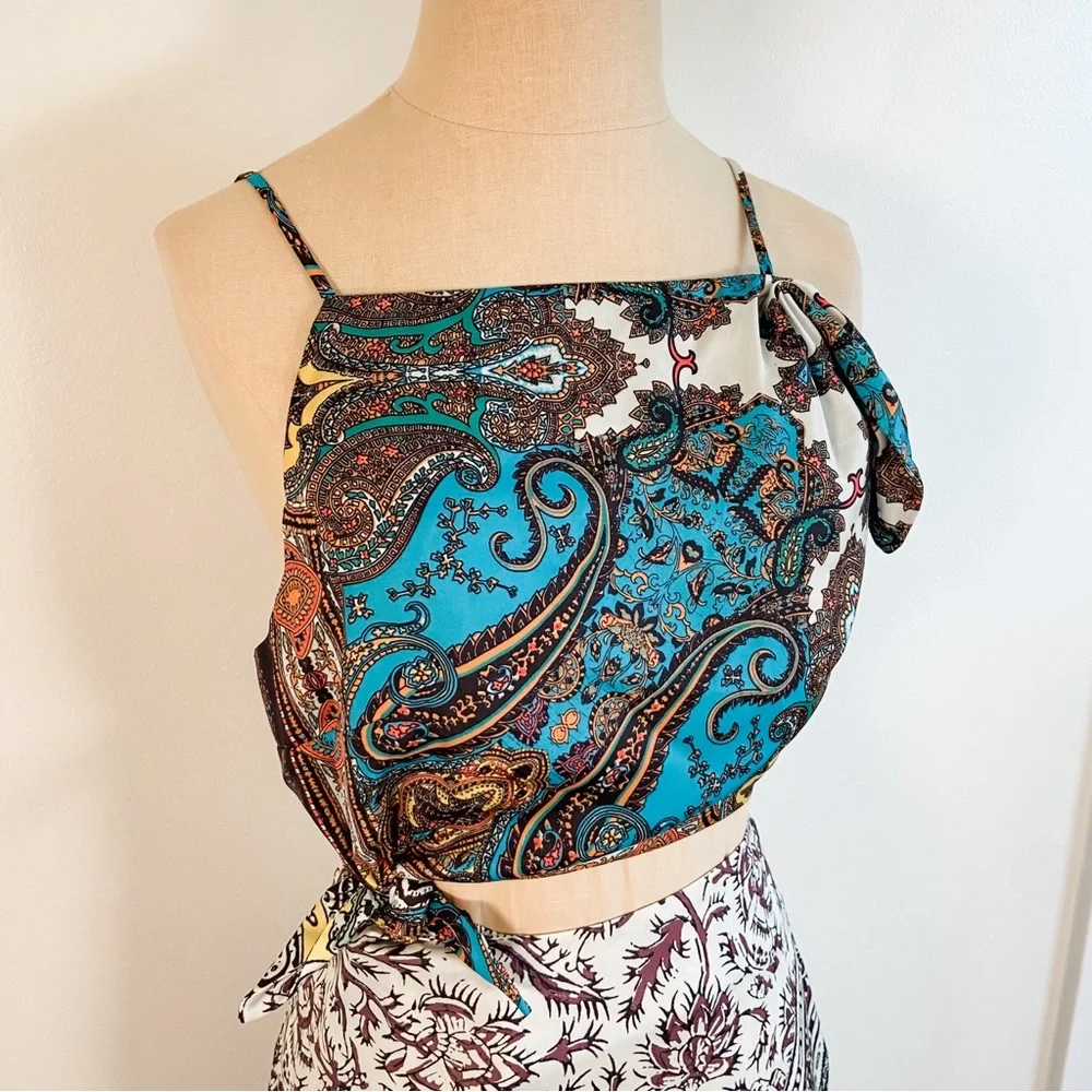 Free People Ingrid Midi Dress in Daylight Combo